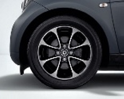 8-spoke wheel black ForTwo 453